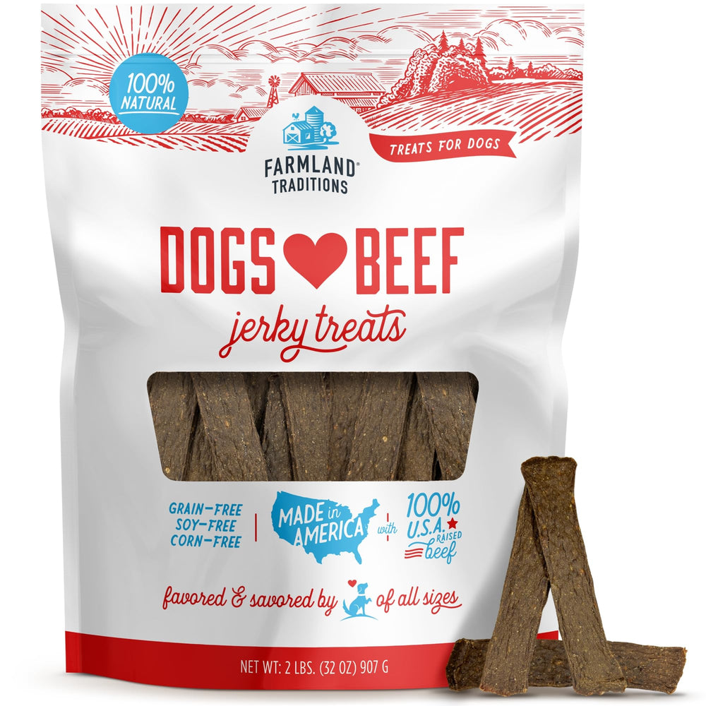 Farmland Traditions beef jerky pack for training rewards.