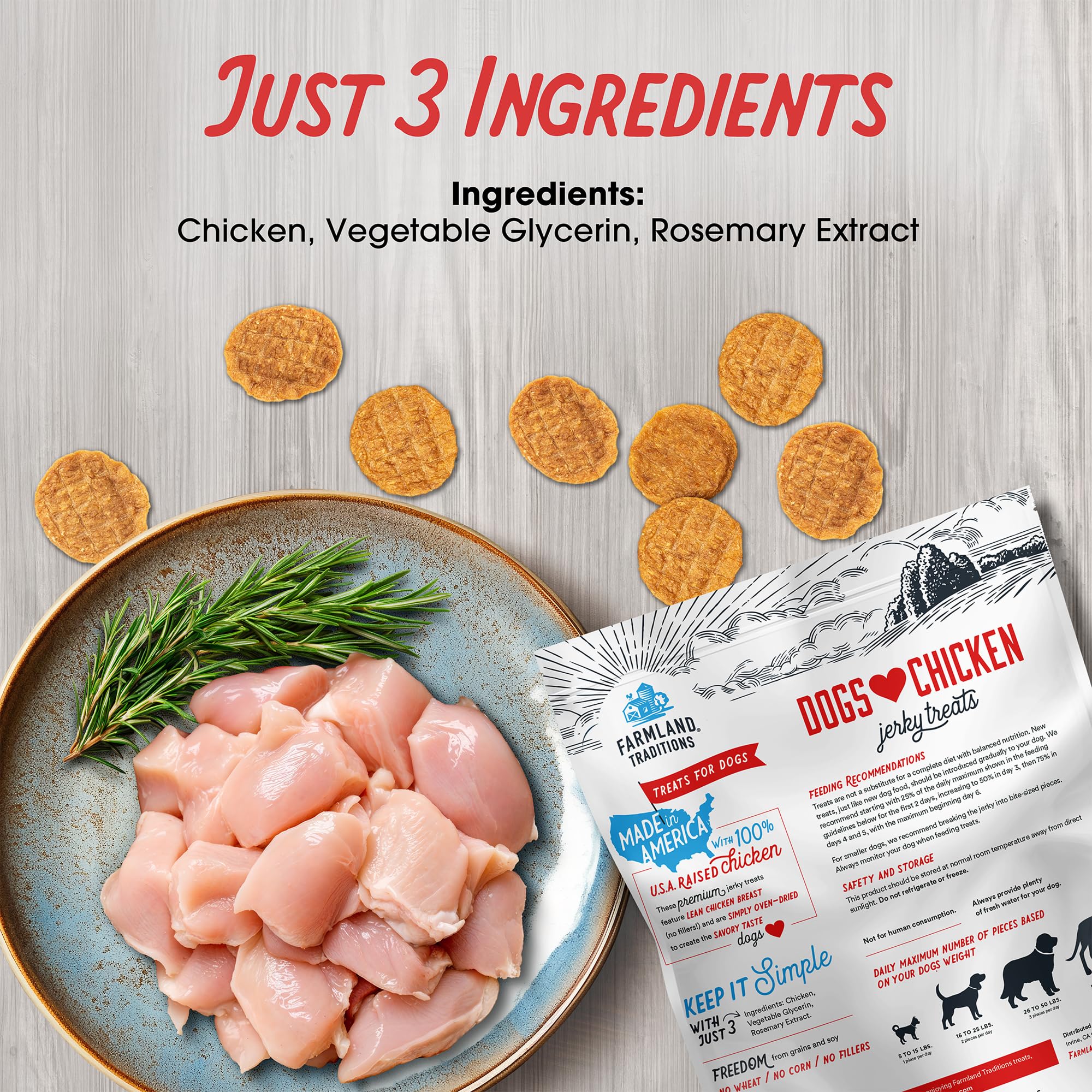Grain-free dog treats from Farmland Traditions.