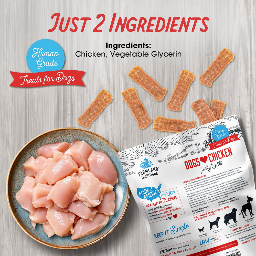 Farmland Traditions usa-raised-chicken-breast-jerky showcases human-grade protein from US farms