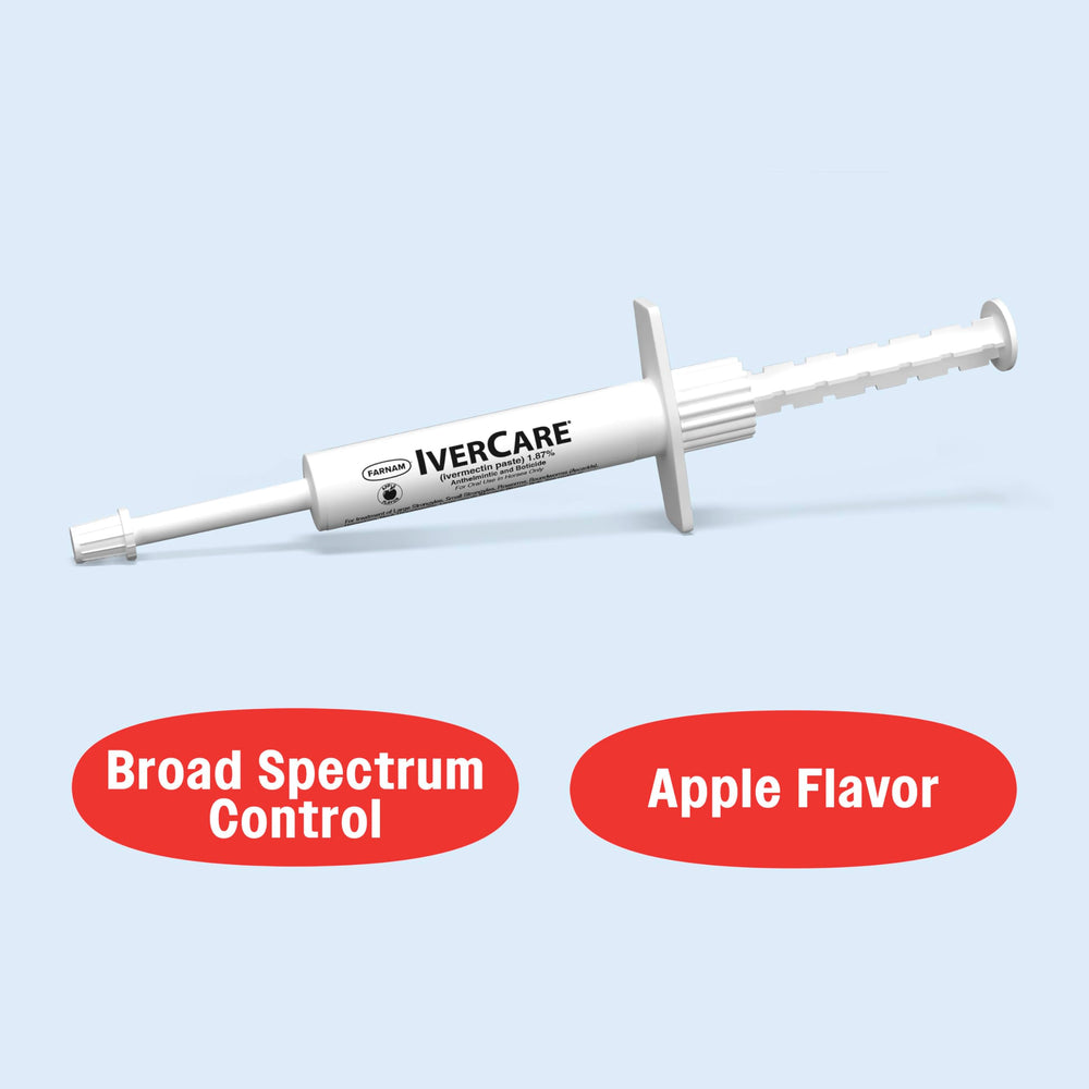 Empaque Farnam IverCare listo para uso y almacenamiento.