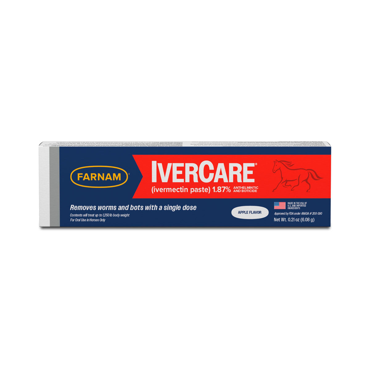 Farnam IverCare pasta de ivermectina para caballos, control de parásitos.