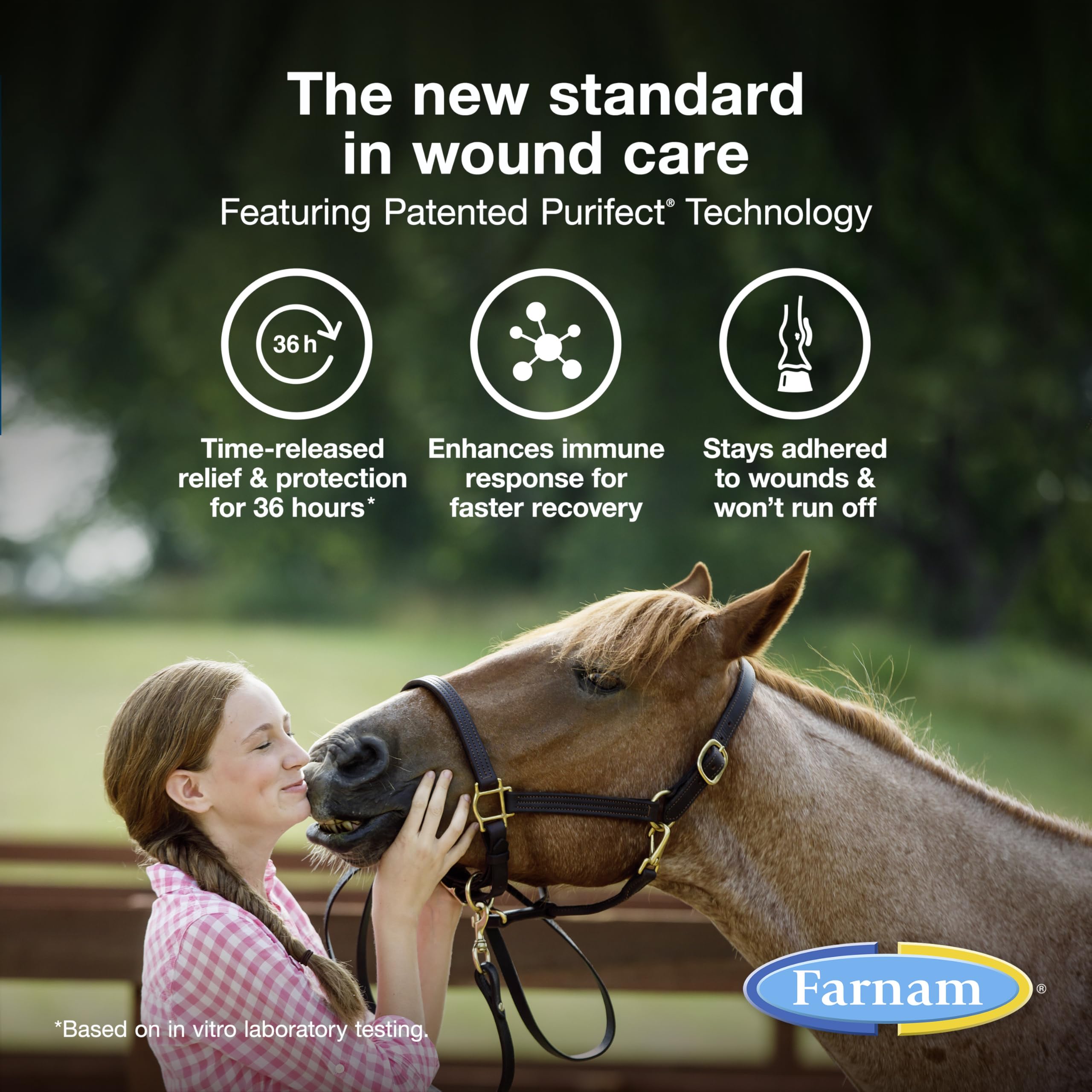 Farnam Purishield Gel adheres to skin for lasting wound protection.
