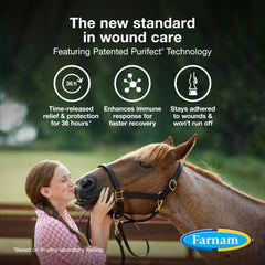 Farnam Purishield Gel adheres to skin for lasting wound protection.