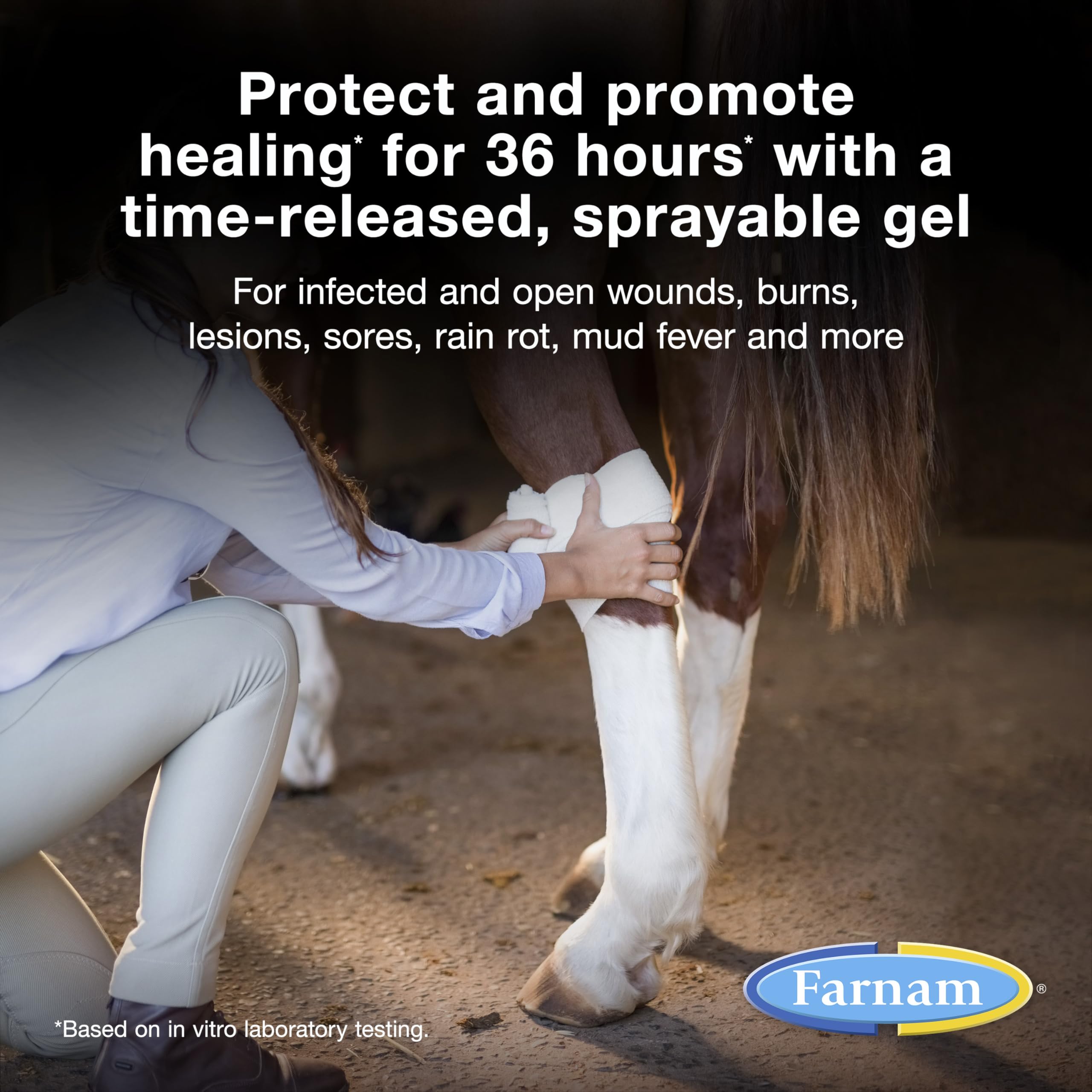 Farnam Purishield Gel wound-closeup highlights deep-penetrating, protective coverage.