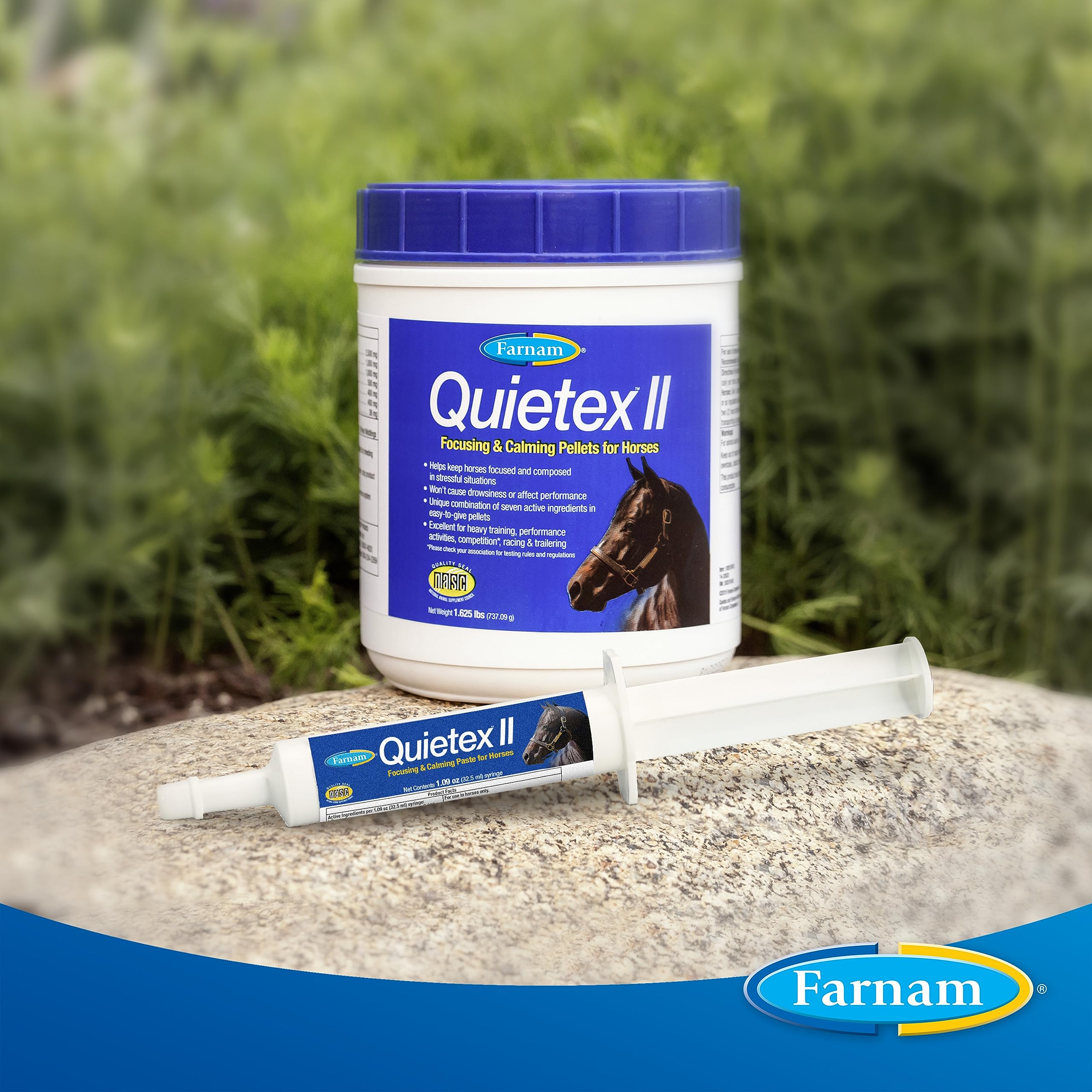 Farnam Quietex II bottle with measuring cup for dosing