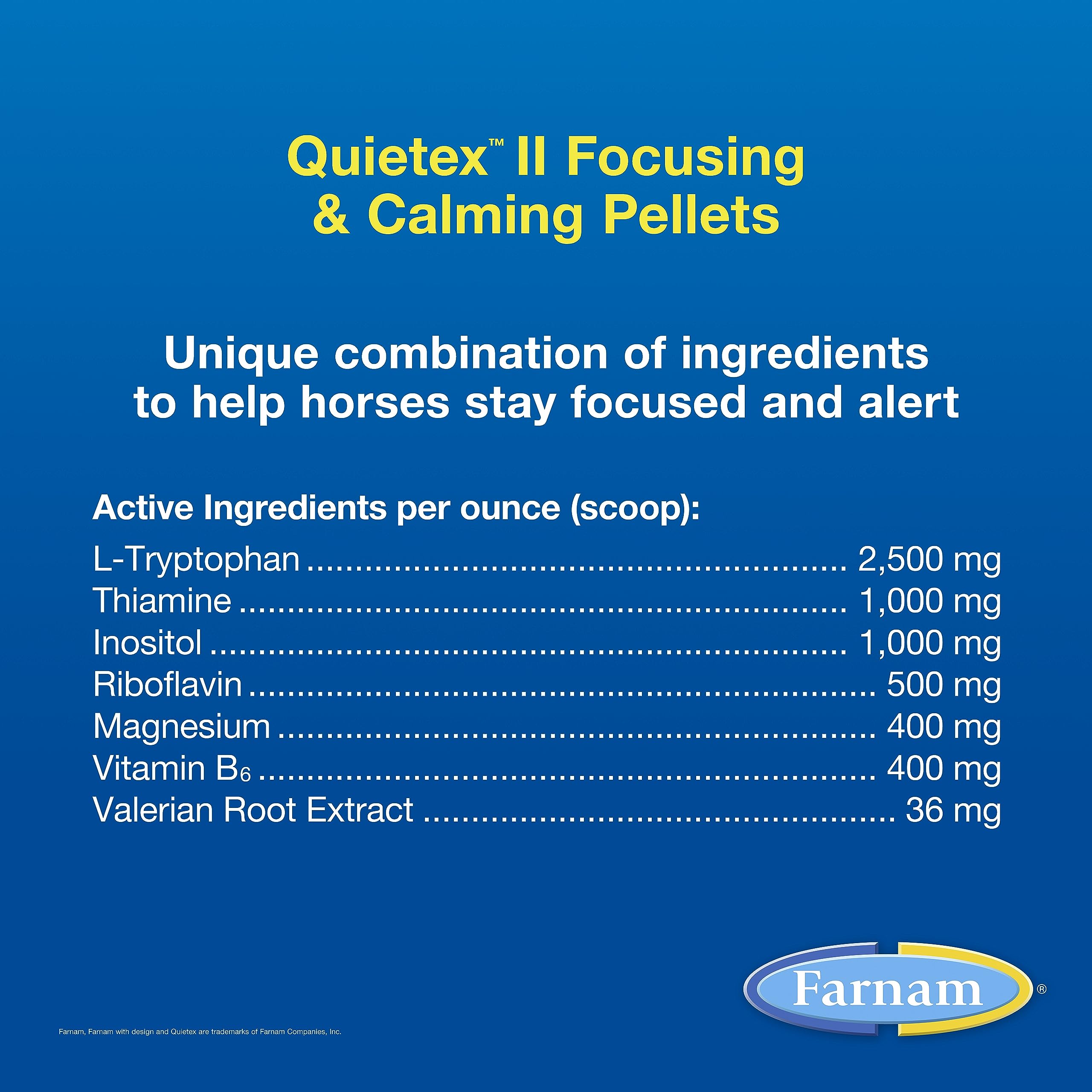 Farnam Quietex II pellets ready for a trail ride calming prep