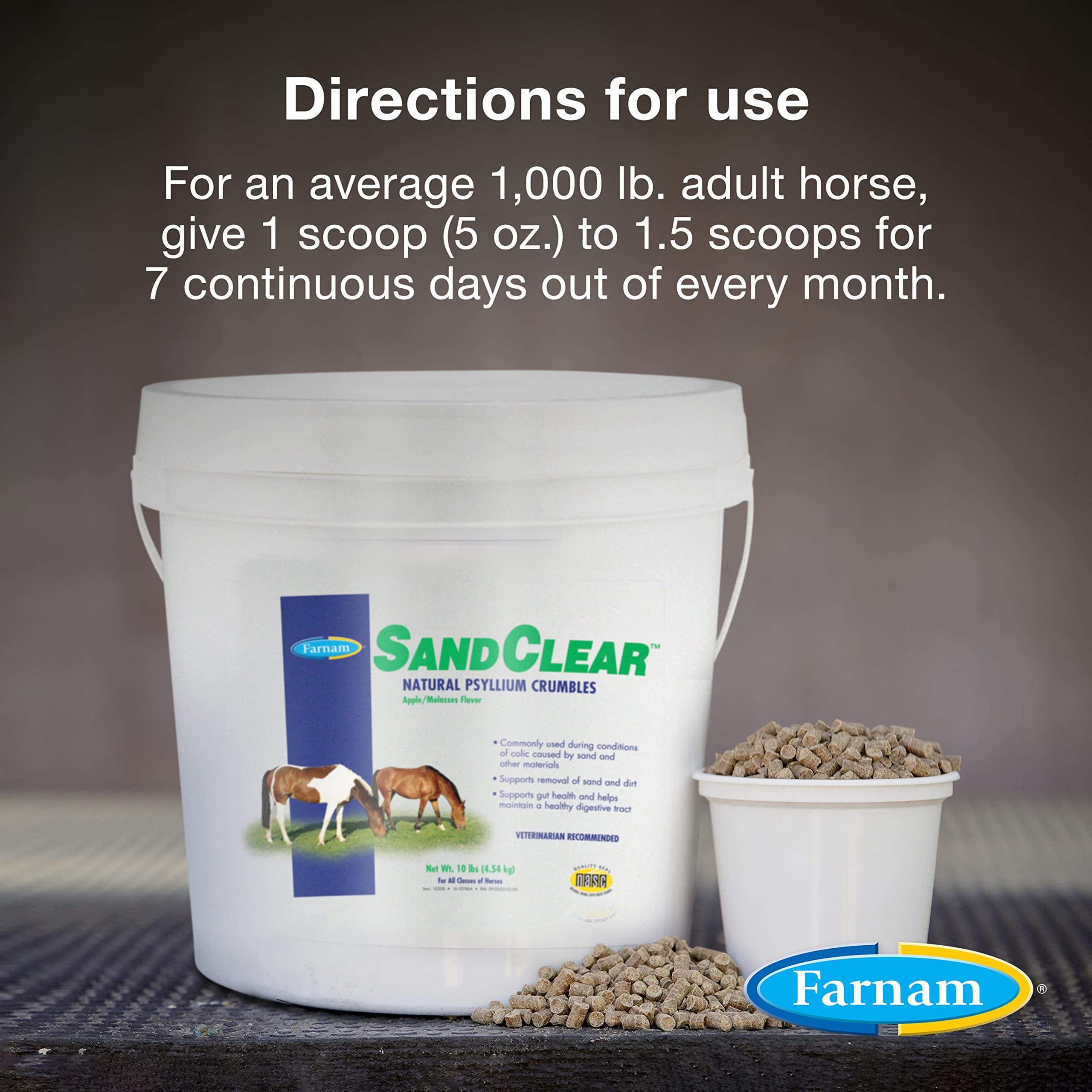 Farnam SandClear crumbles with molasses drizzle on surface for appealing taste.
