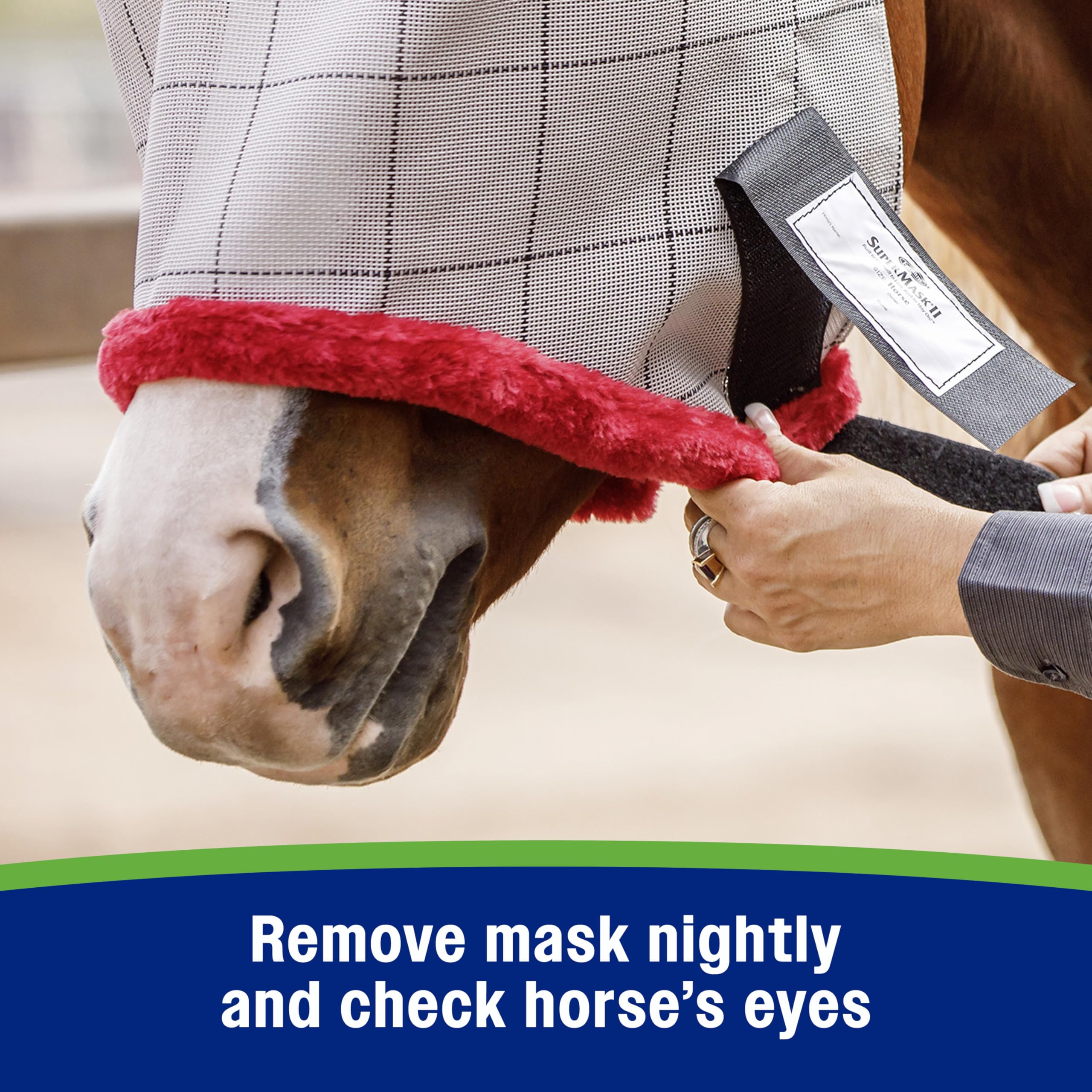Farnam SuperMask II face protection during turnout guards against insects