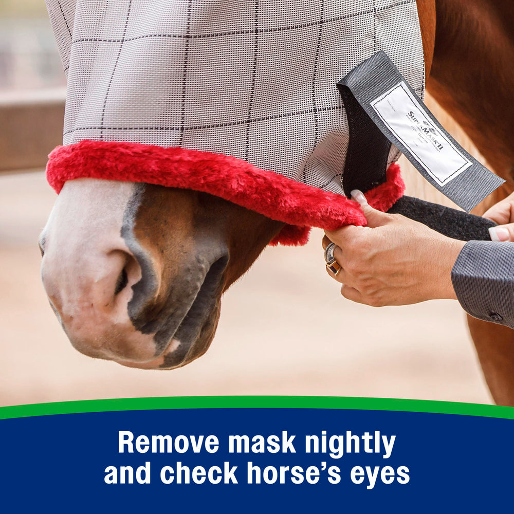 Farnam SuperMask II face protection during turnout guards against insects