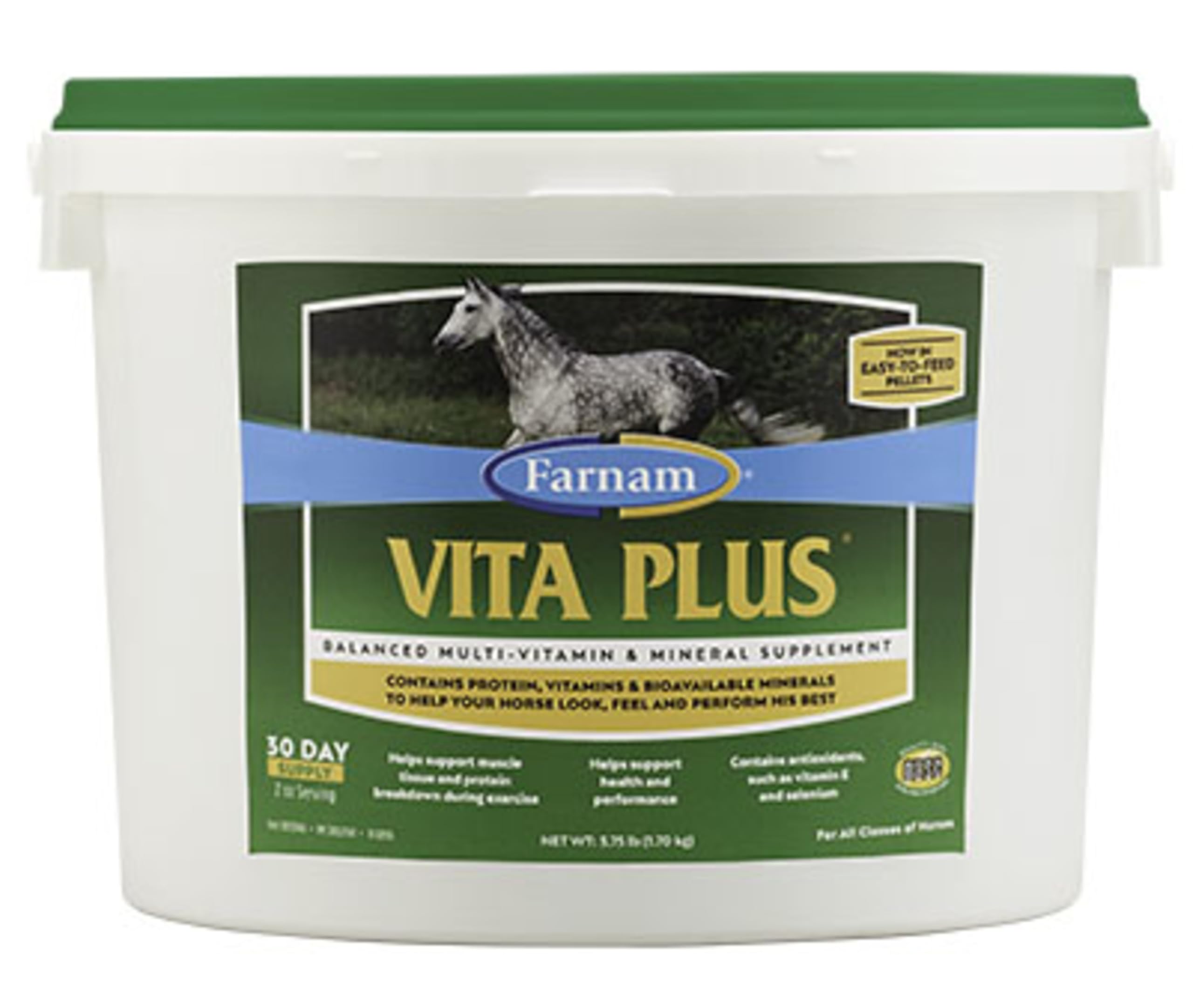 Farnam Vita Plus bottle-front for daily horse nutrition support.