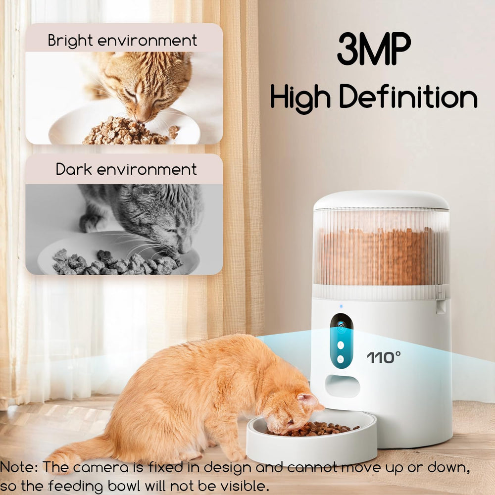 Faroro feeder with 3MP HD video and night vision for clear pet monitoring.