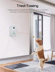 faroro dog camera treat-dispense top view shows compact placement options