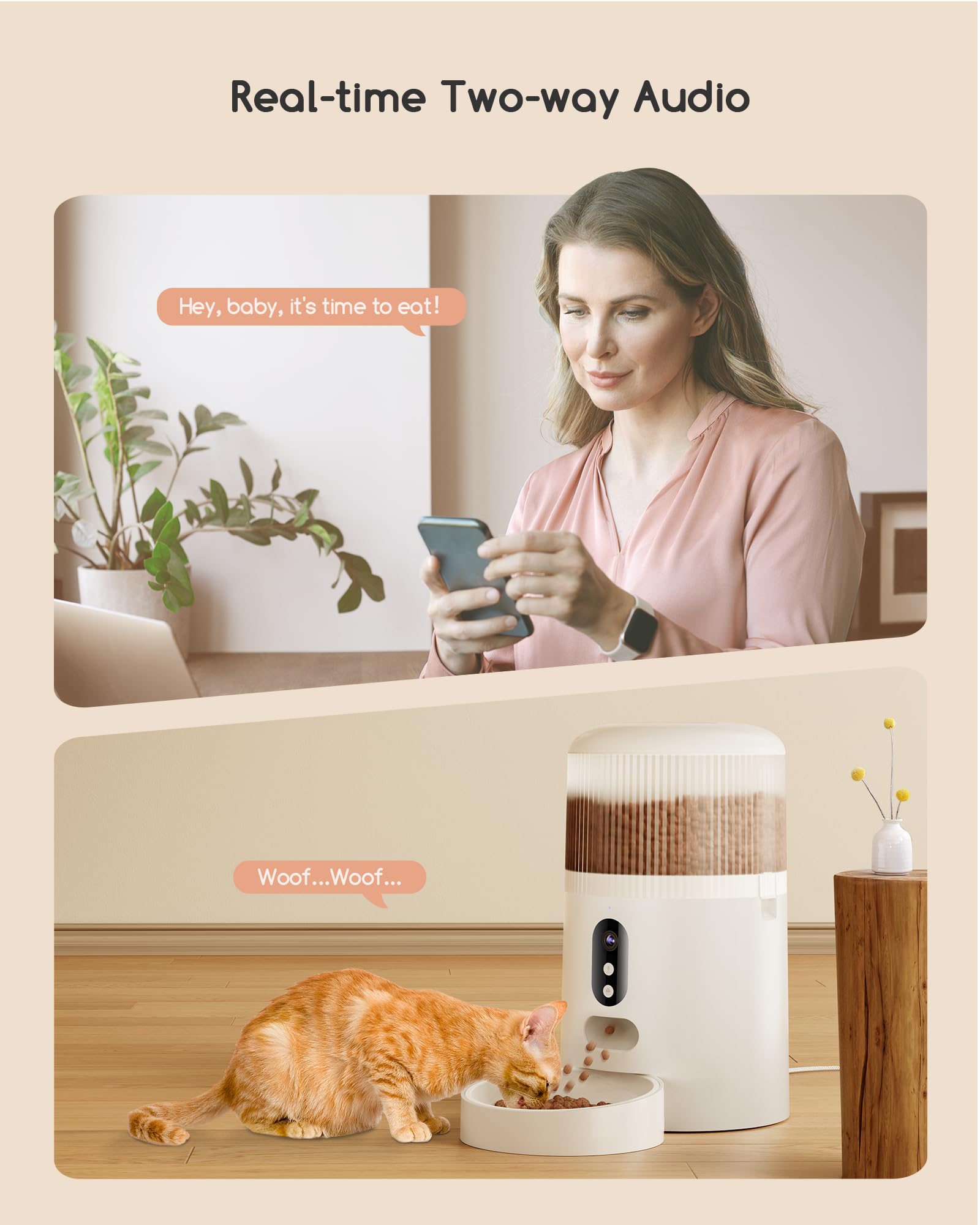 Faroro app control lets you schedule meals and monitor remotely.
