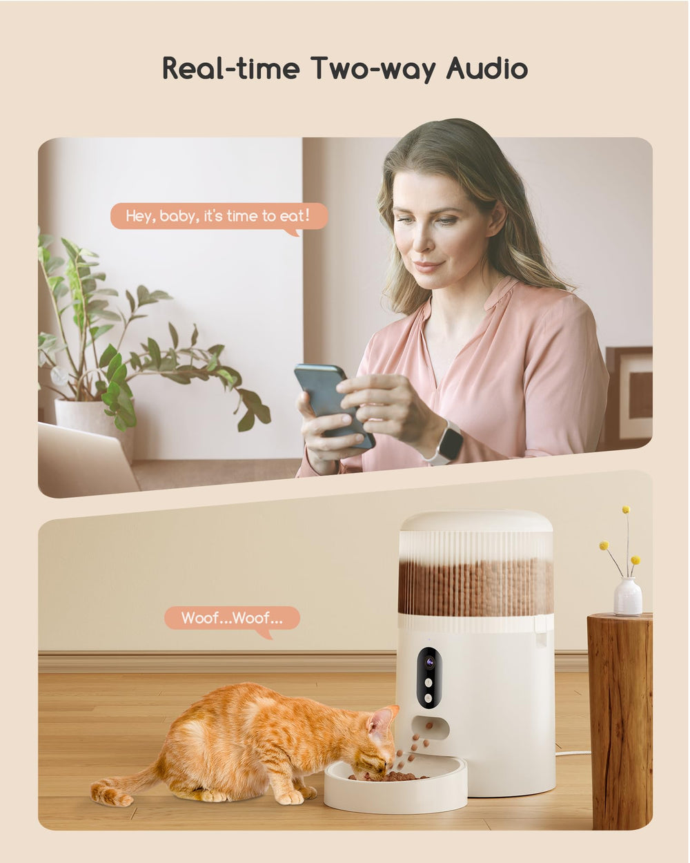 Faroro app control lets you schedule meals and monitor remotely.
