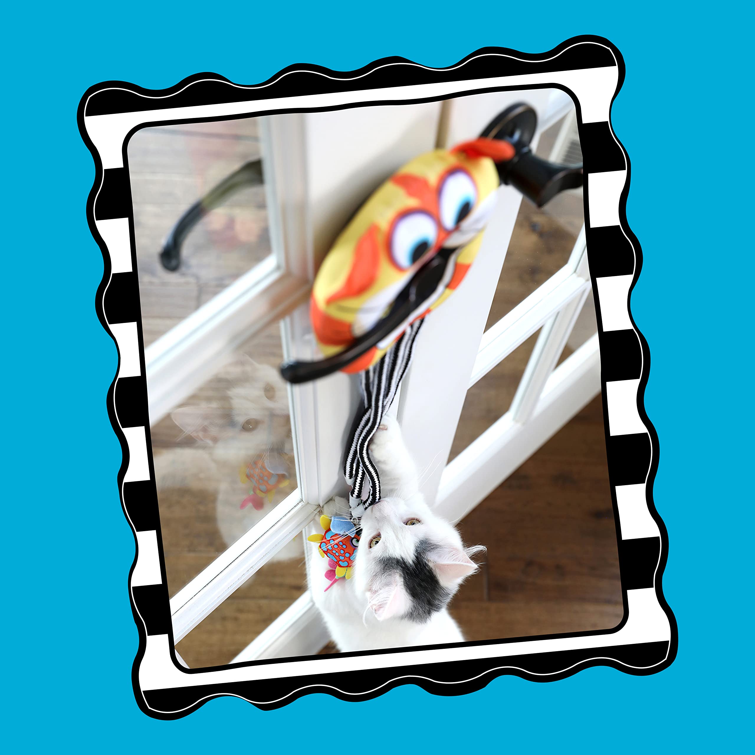 Fat Cat Catfisher Doorknob Hanger lures extended for Tug'n Pull action
