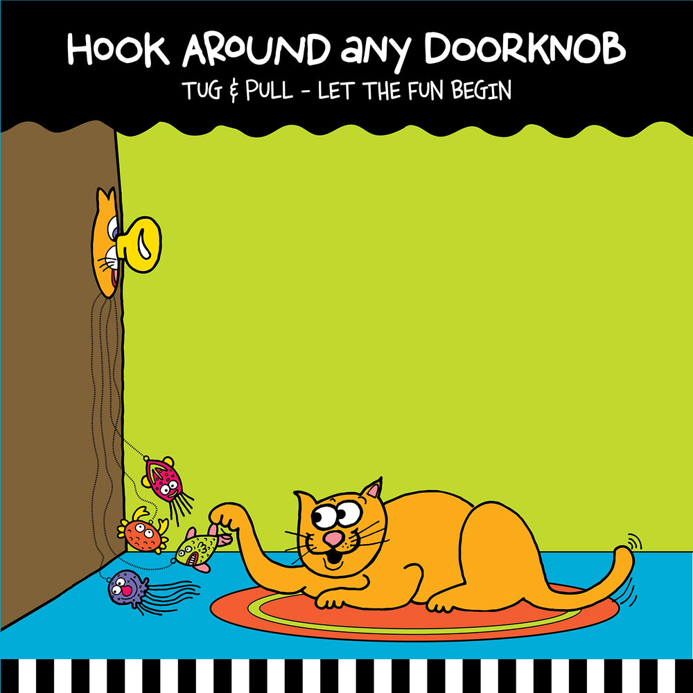 Fat Cat Catfisher Doorknob Hanger compact packaging for storage