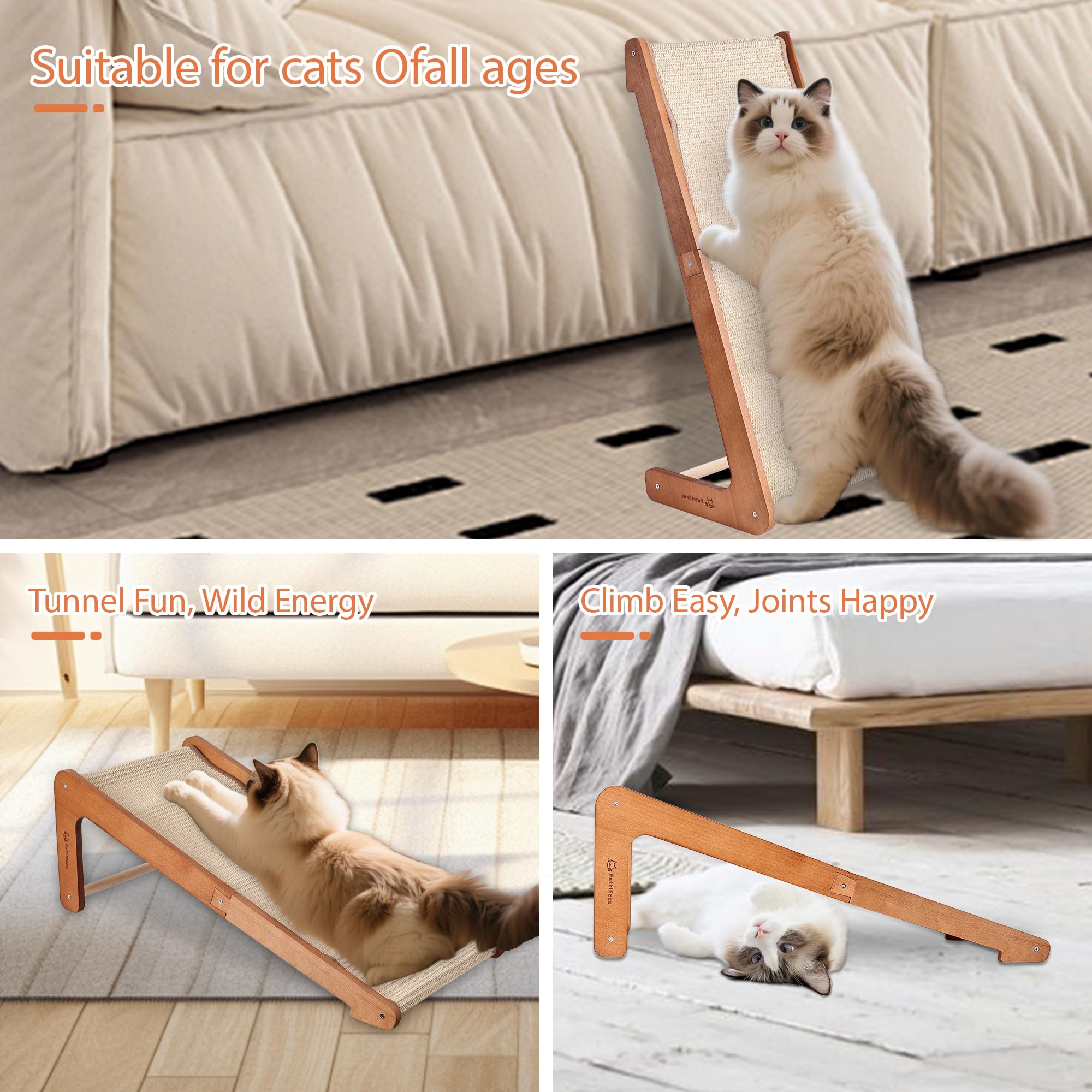 FathiSooc detachable sisal pad for easy cleaning