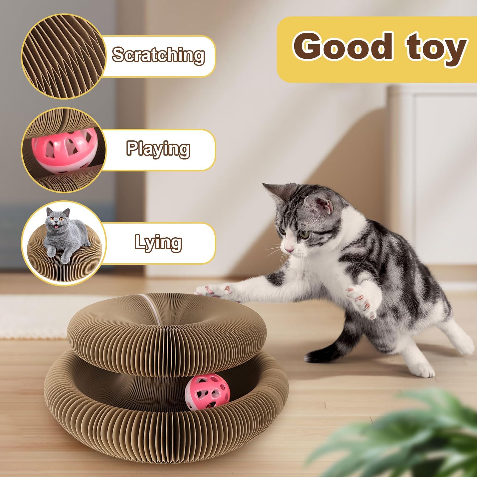 FATIRO Durable two-pack cardboard surface resists wear during play.