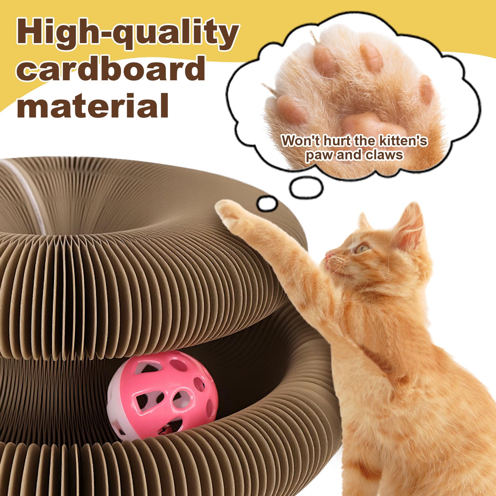 FATIRO Kitty Curls Interactive Play Area suits multi-cat households.