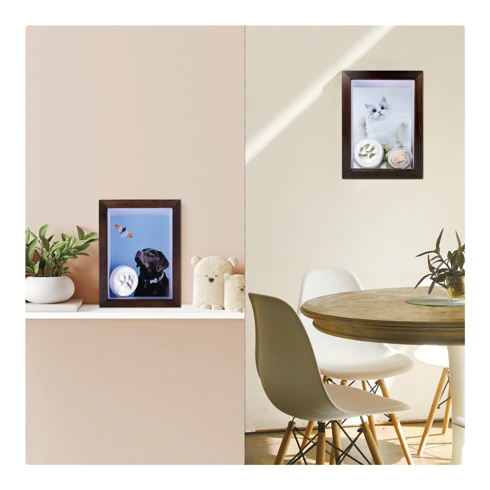 Favonuovy wall-mount memorial frame demonstrates versatile display options in living spaces.