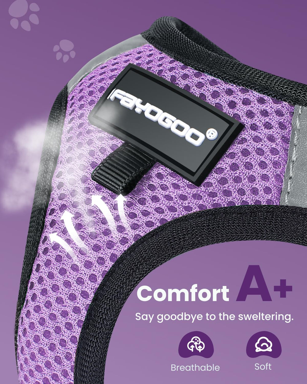 FAYOGOO cat leash 5ft for comfortable outdoor exploration