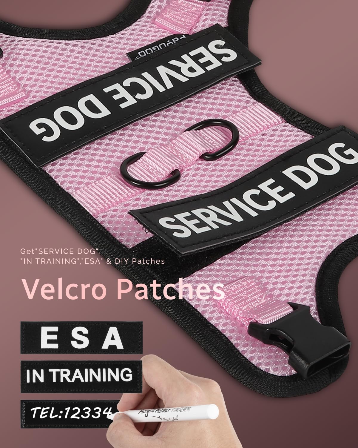 FAYOGOO vest with patches included for easy labeling and visibility.