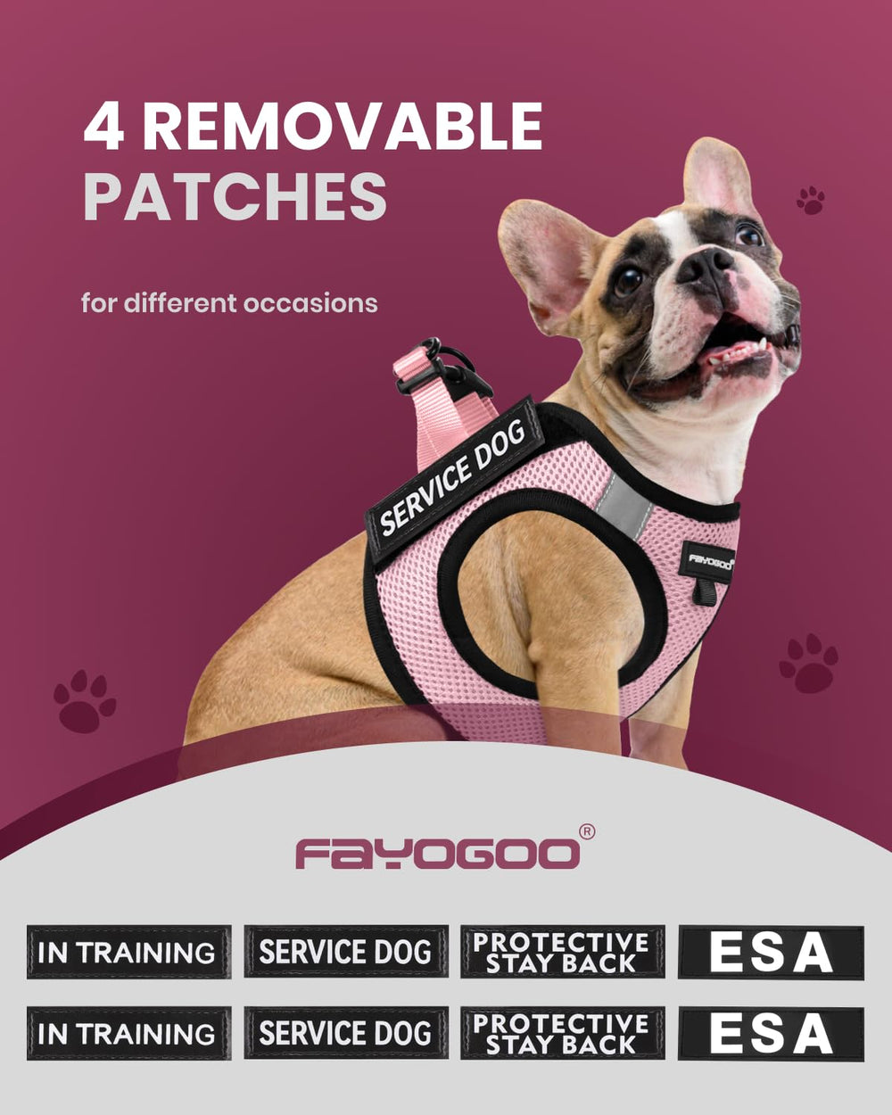 FAYOGOO reflective straps on the vest boost night safety during evening walks