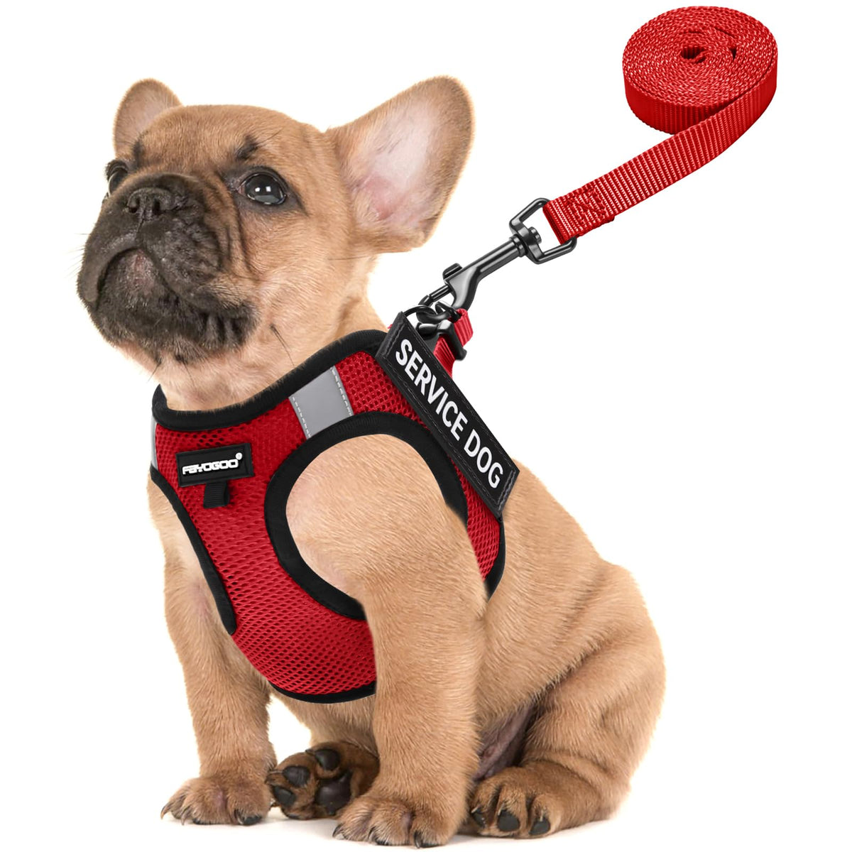 FAYOGOO service dog vest front view shows lightweight mesh for comfort