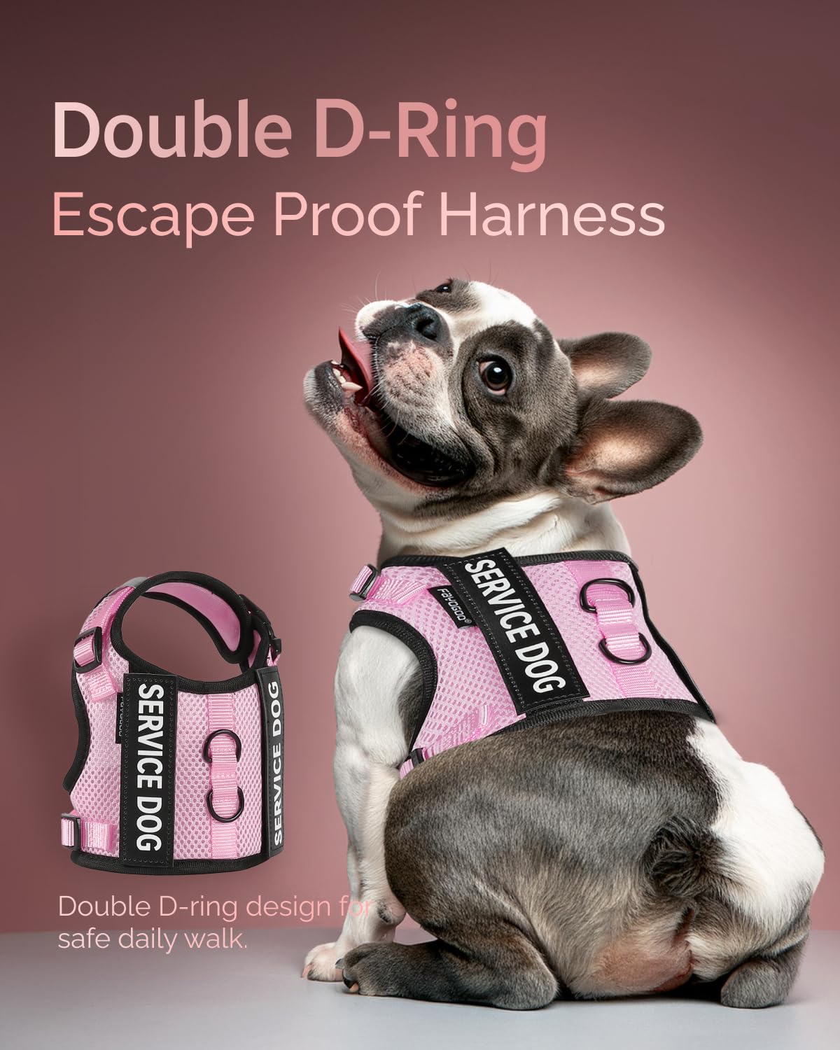FAYOGOO small-dog-size-chart helps find the right cozy, lightweight fit.