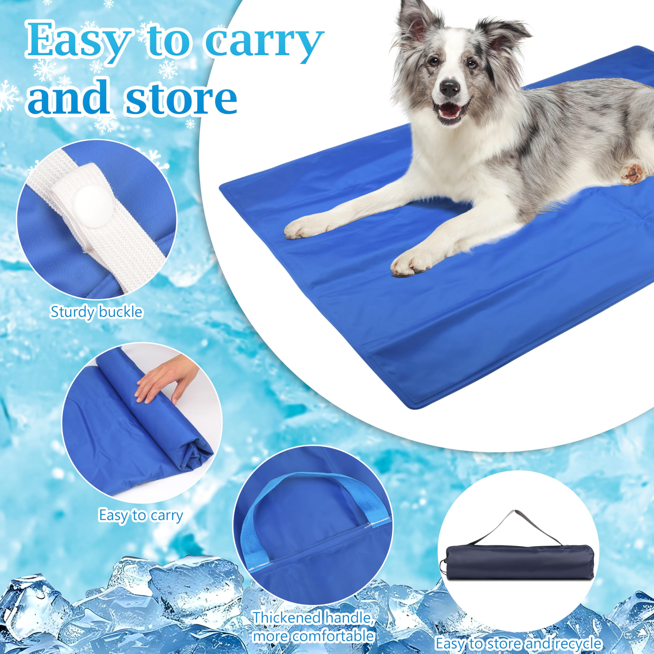 Fayoo mat features carry handle and straps for secure, portable transport.