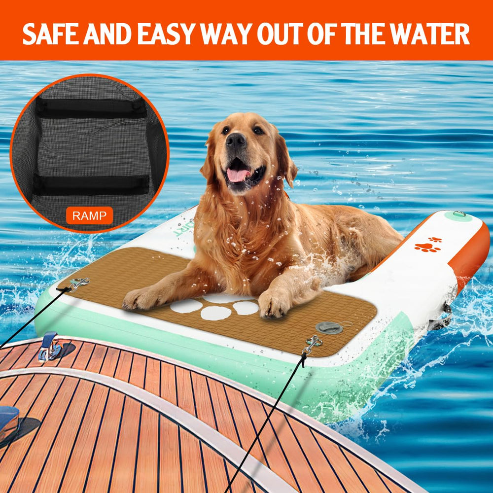 FBSPORT dock-use setup showing secure ramp attachment to boat or dock.