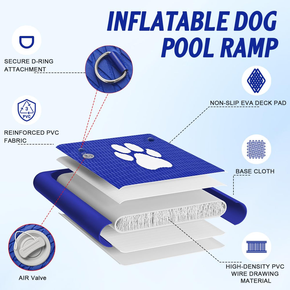 FBSPORT anti-slip surface helps dogs gain footing on wet ramps
