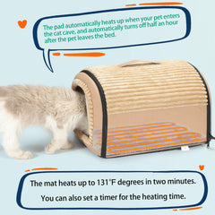 Fdceligoo private door-curtain cat cave offers secluded, comfy retreat for cats