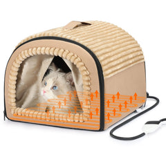 Fdceligoo smart heated cat bed cave assembly demonstrates quick setup for cozy naps