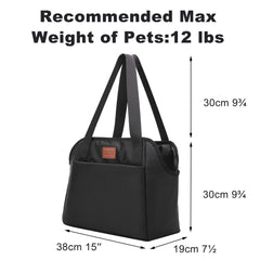 FDJASGY dog purse carrier inside layout demonstrates secure space for small pets