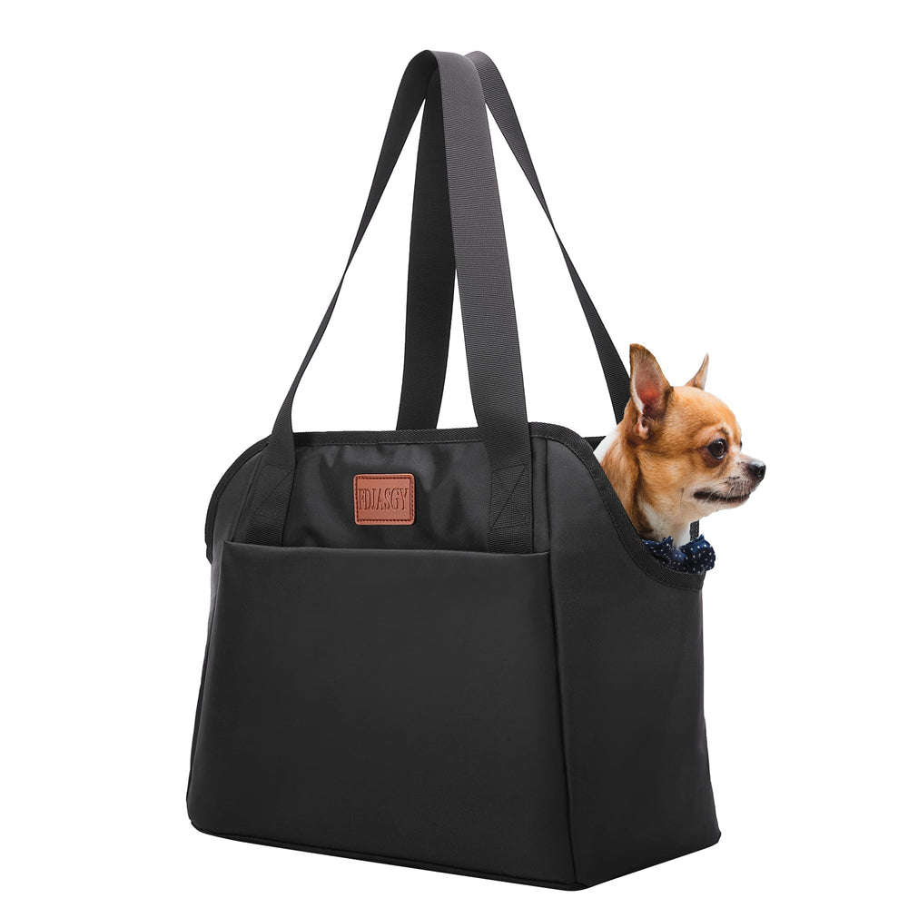 FDJASGY dog purse carrier outside view for easy air flow and pet interaction