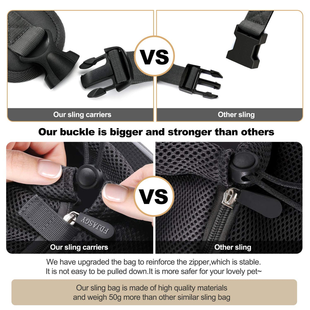 FDJASGY pet sling carrier adjustable strap fits various heights