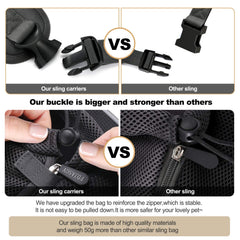 FDJASGY pet sling carrier adjustable strap fits various heights