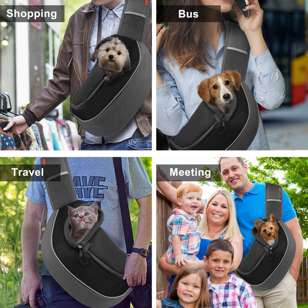 FDJASGY pet sling carrier pocket for essentials during outings