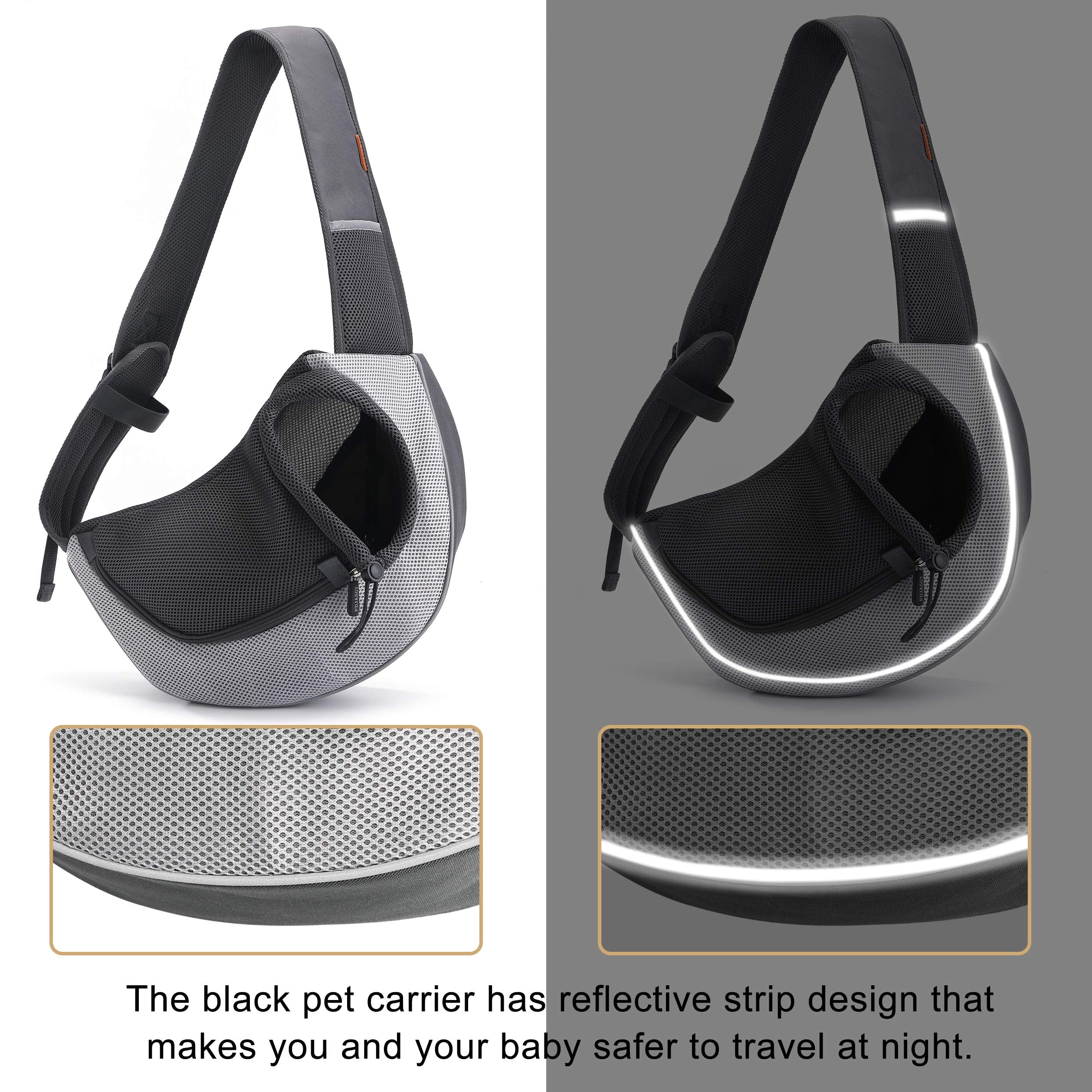 FDJASGY Pet Sling Carrier pouch-pocket stores essentials for quick access on the go.