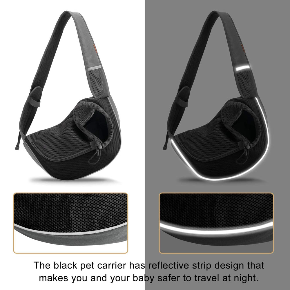 FDJASGY pet sling carrier reflective strip enhances visibility at night