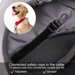 FDJASGY Pet Sling Carrier adjustable straps fit different heights for comfortable hands-free use.