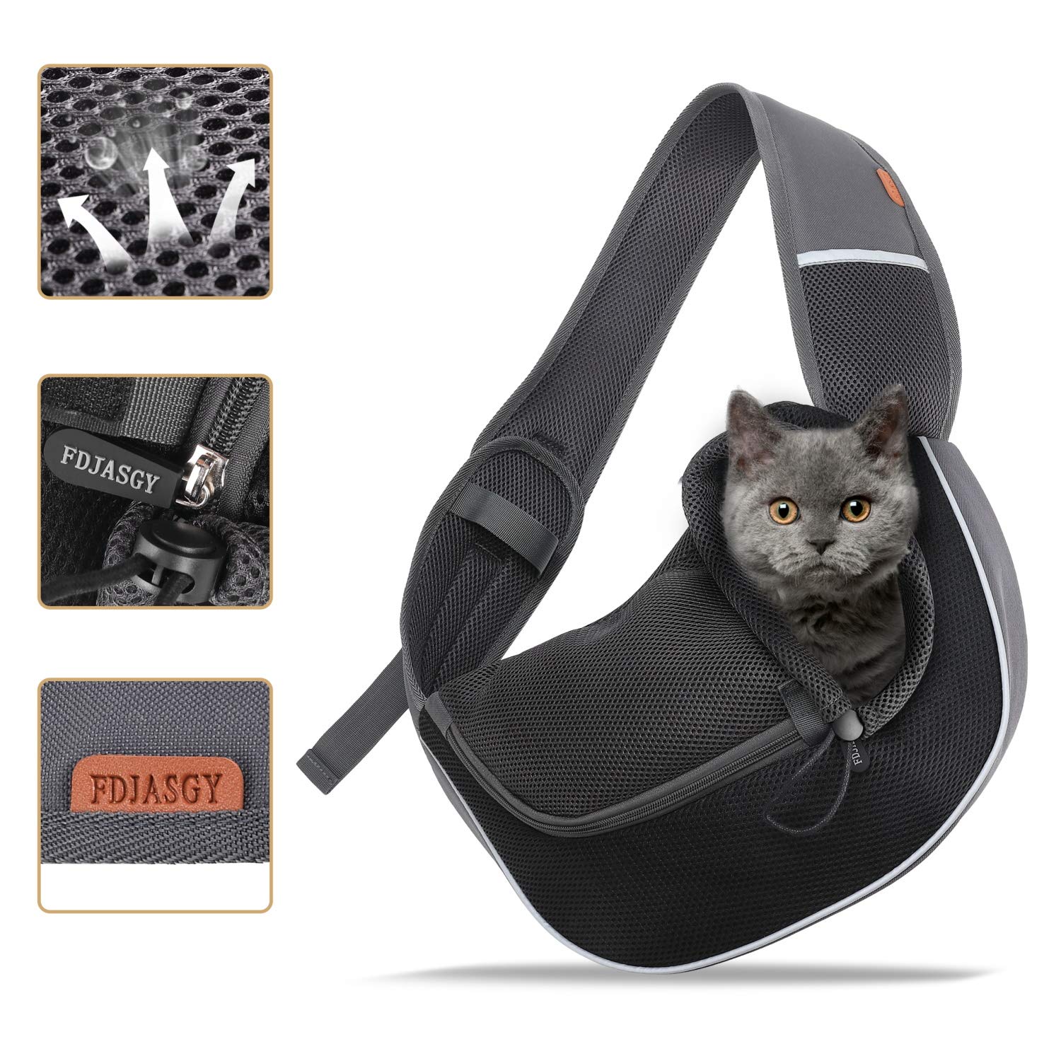 FDJASGY pet sling carrier travel-ready for cafes and parks