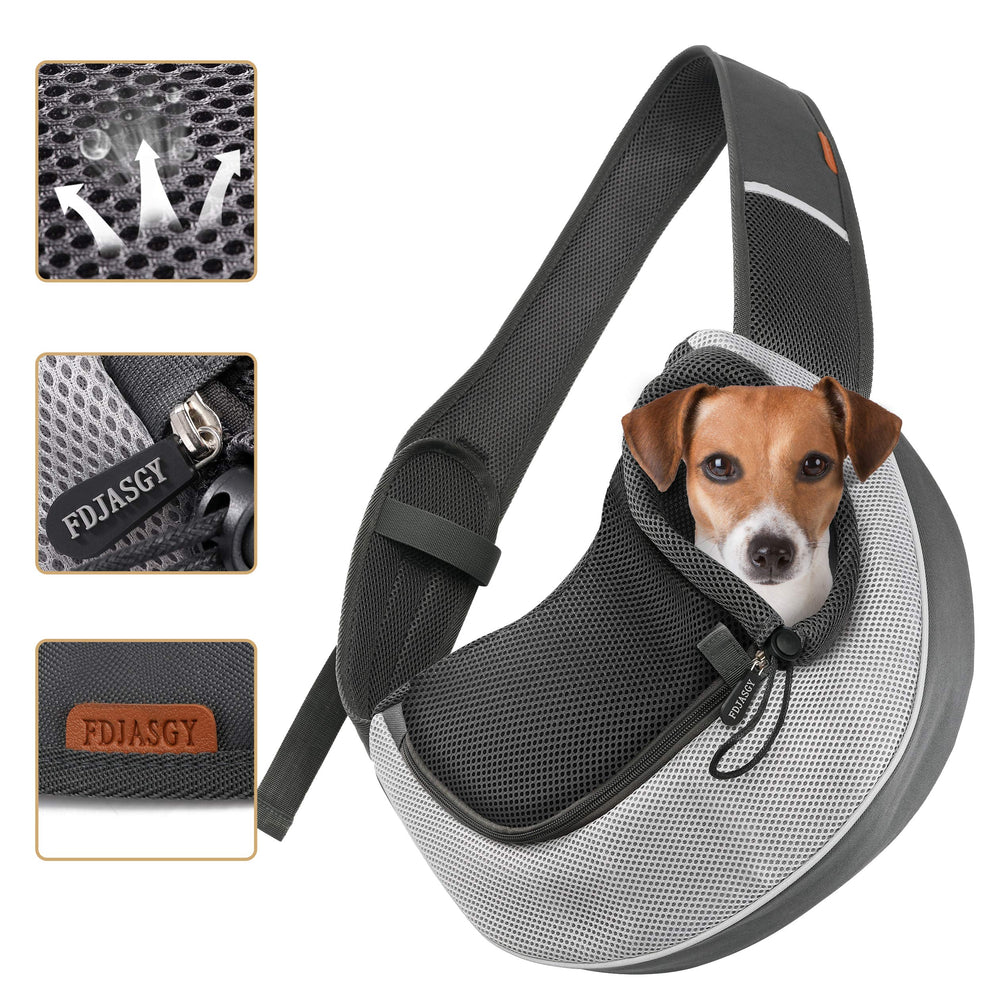 FDJASGY Pet Sling Carrier hands-free travel enables easy errands with your cat or dog.