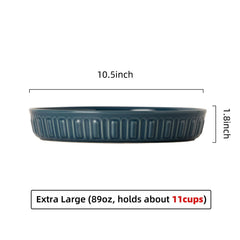 FE Fun Elements heavy ceramic pet dish blue top view shows durability