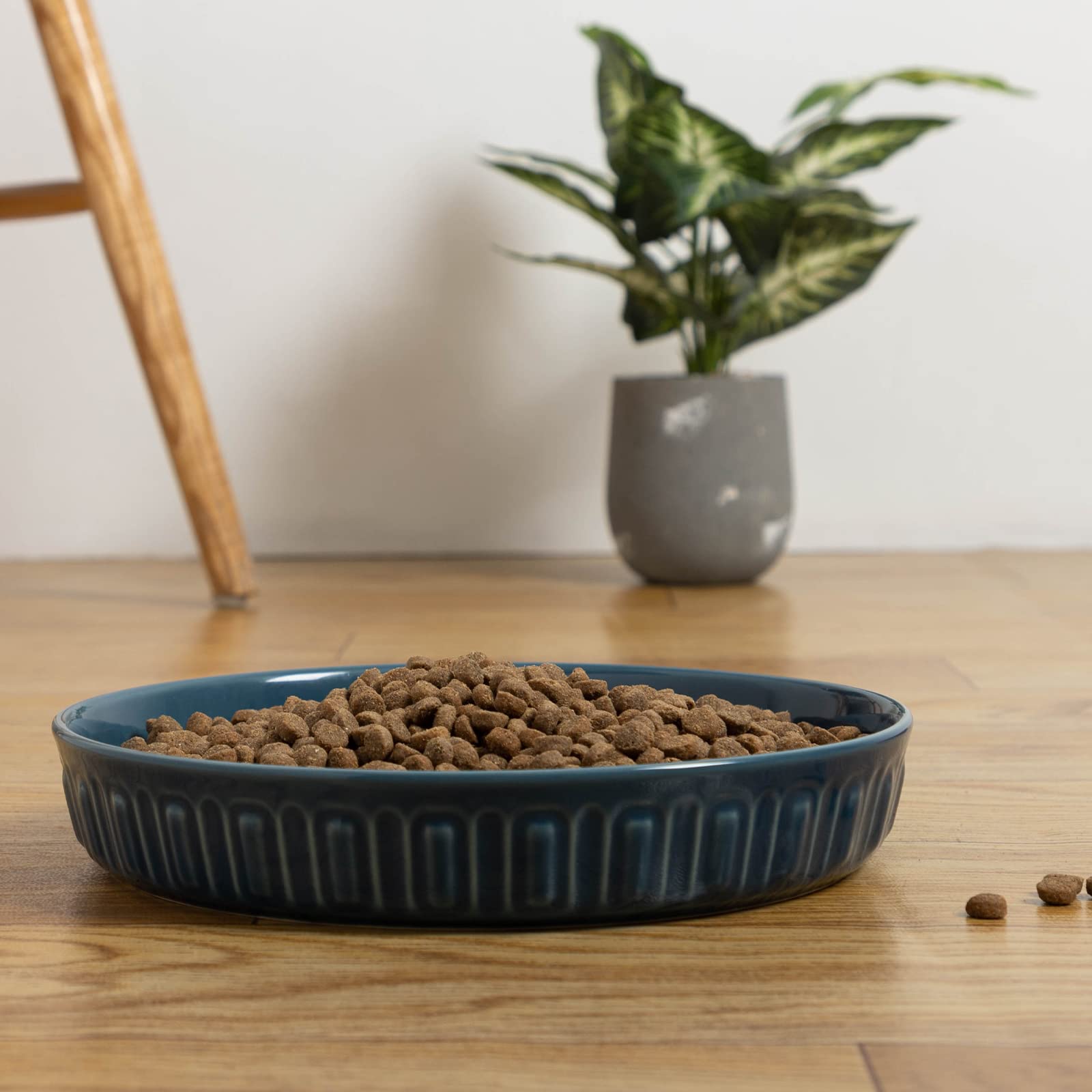 FE Fun Elements blue ceramic bowl easy to wipe clean after meals