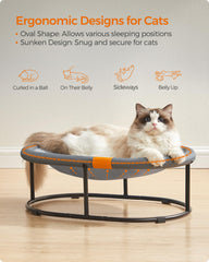 Feandrea cat bed sunken design emphasizes security and nesting comfort for curling felines.