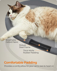 Feandrea cat hammock breathable mesh fabric helps pets stay cool on warm days.