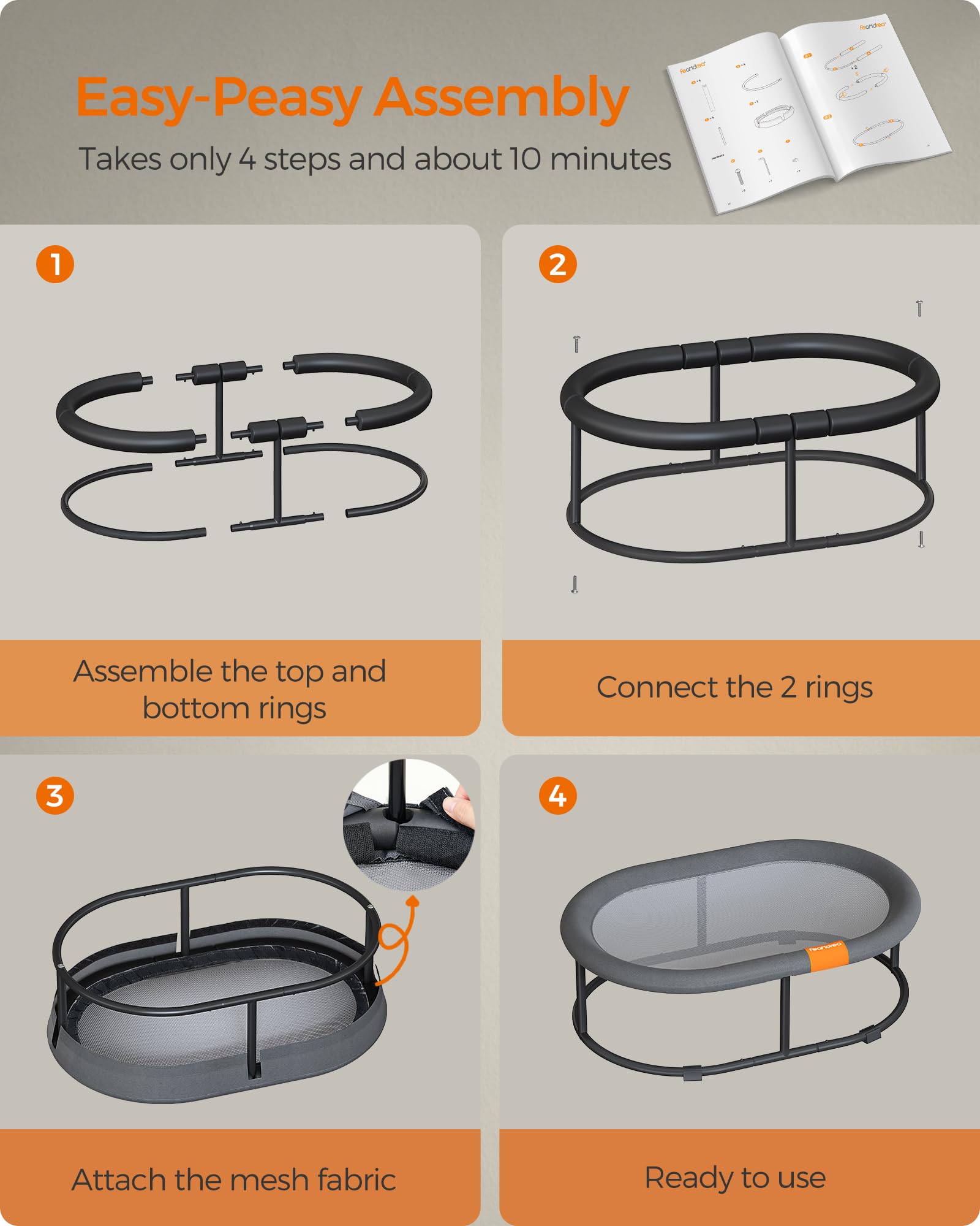 Feandrea cat bed removable mesh enables easy cleaning and maintenance.