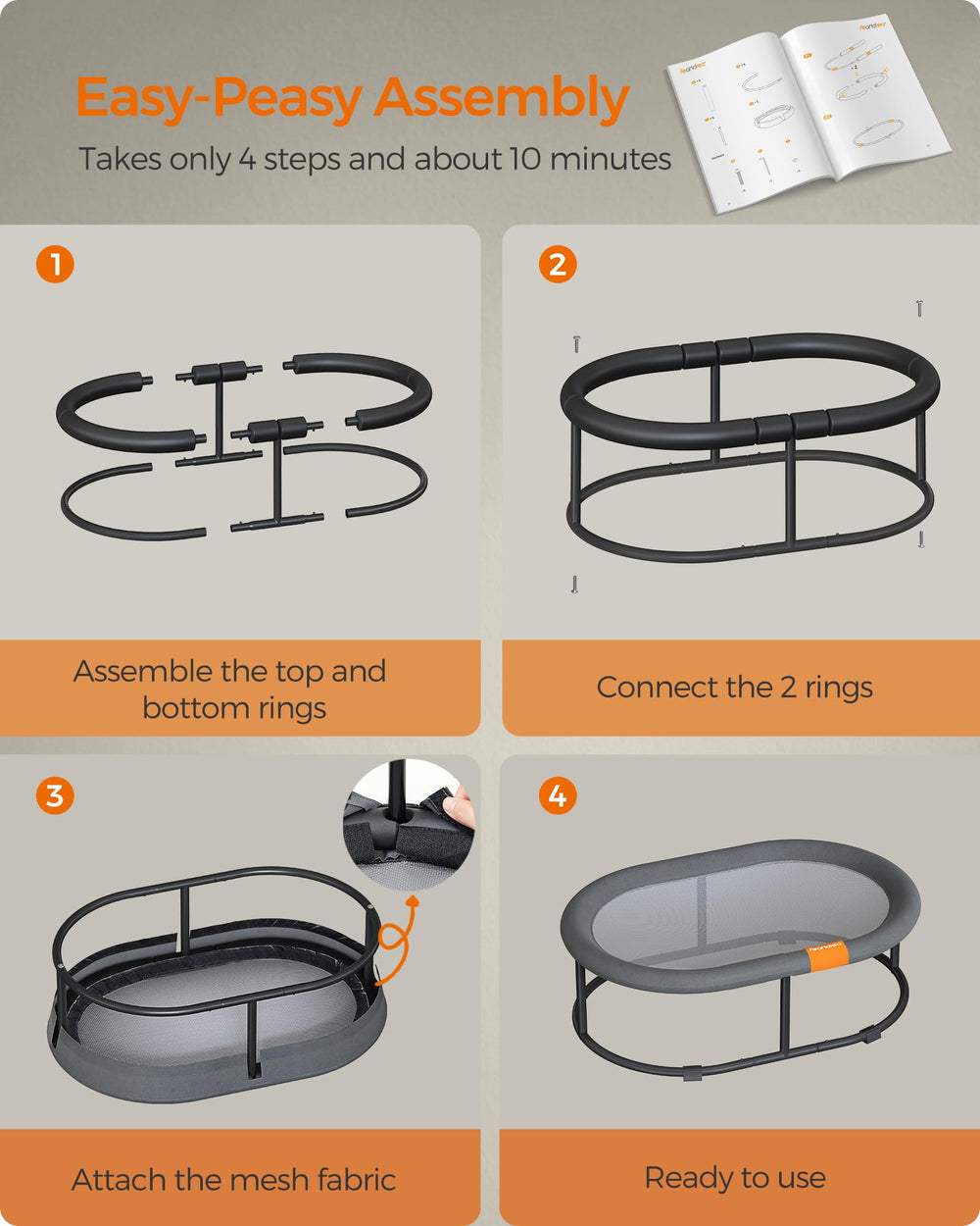 Feandrea cat bed removable mesh enables easy cleaning and maintenance.